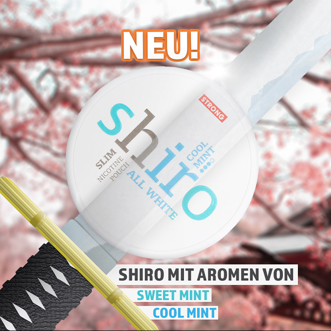 Shiro - minzig frische Áromen und anregende Kicks!